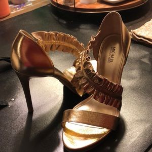 Gold Michael Kors heels